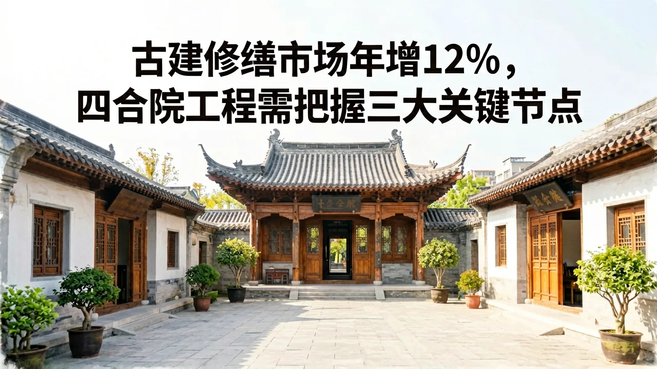 古建修缮市场年增12%,四合院工程需把握三大关键节点